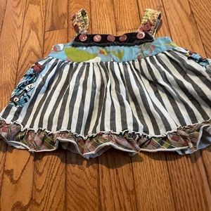 Matilda, Jane, dress stripes and floral pattern size 12 months, Matilda, Jane